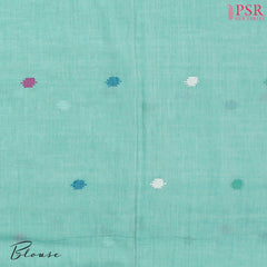 Tiffany Blue Byloom Cotton Saree