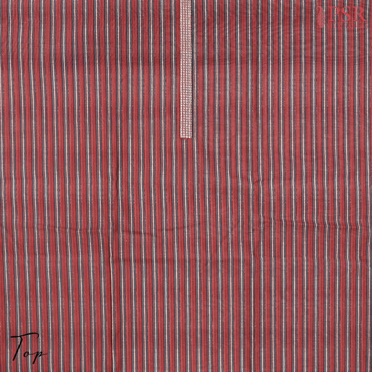 Retro Red Dress Material