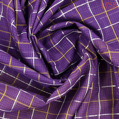 Violet Mangalagiri Cotton Saree