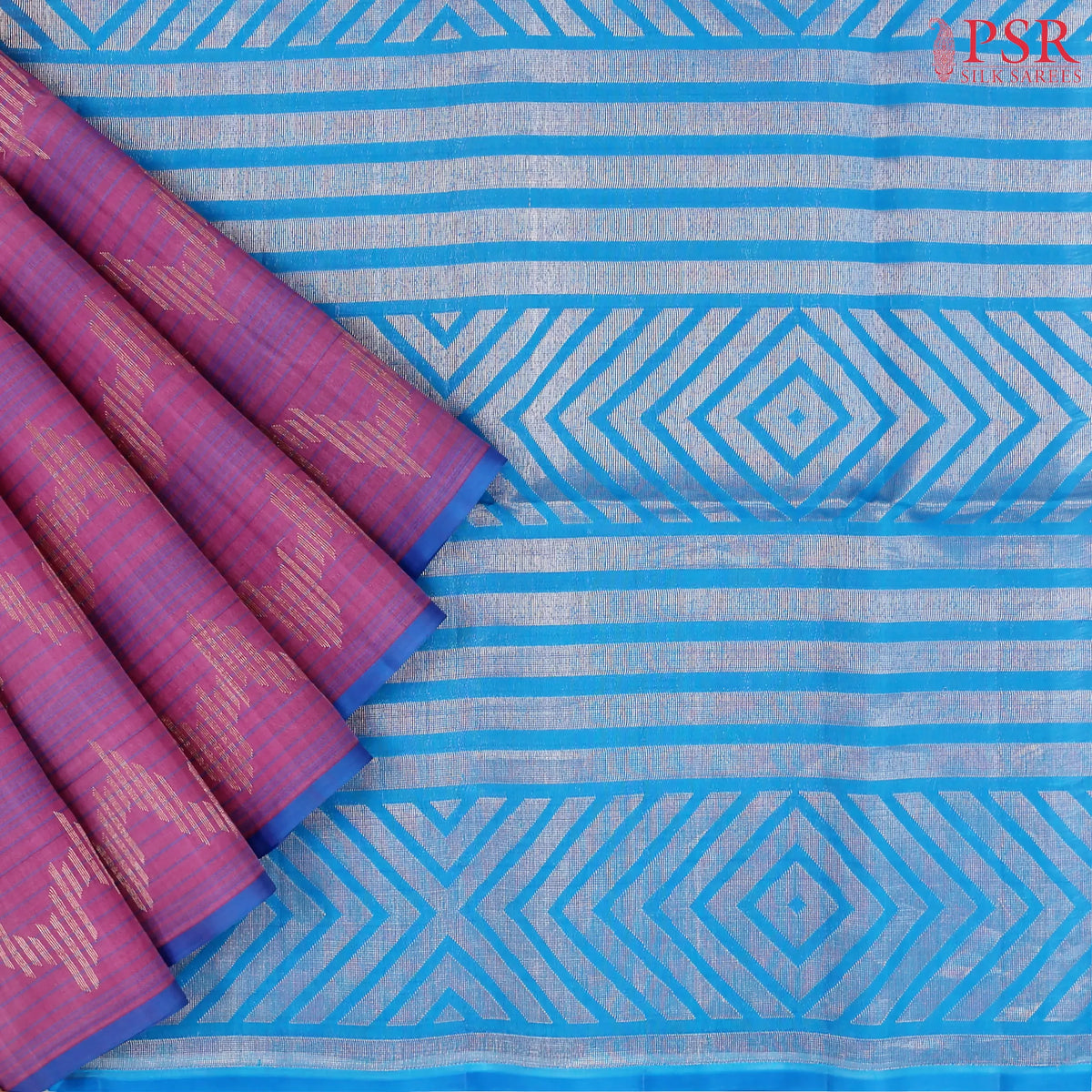 Mulberry Pink Soft Silk Saree