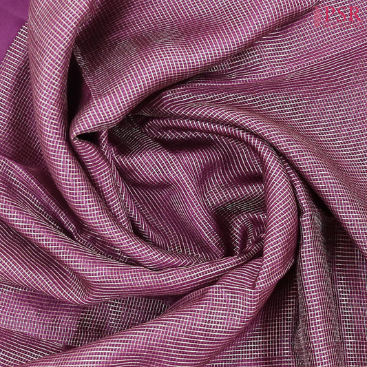 Jam Purple Semi Chiniya Saree