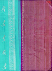 Turquoise Kanchipuram Silk Saree