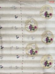 Light Beige Ghicha Cotton Saree