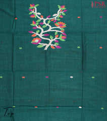 Dark Green Byloom Cotton Dress Material