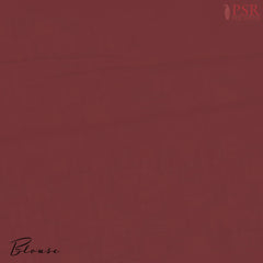 Grey & Red Munga Silk Saree