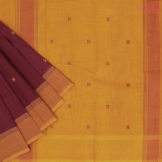Maroon Kanchi Cotton Saree
