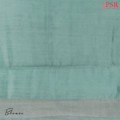 Mint Blue Chiniya Silk Saree