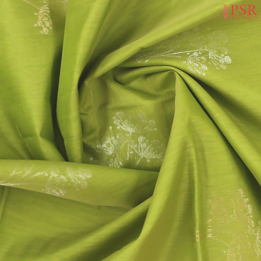 Light Pear Green Silk Cotton Saree