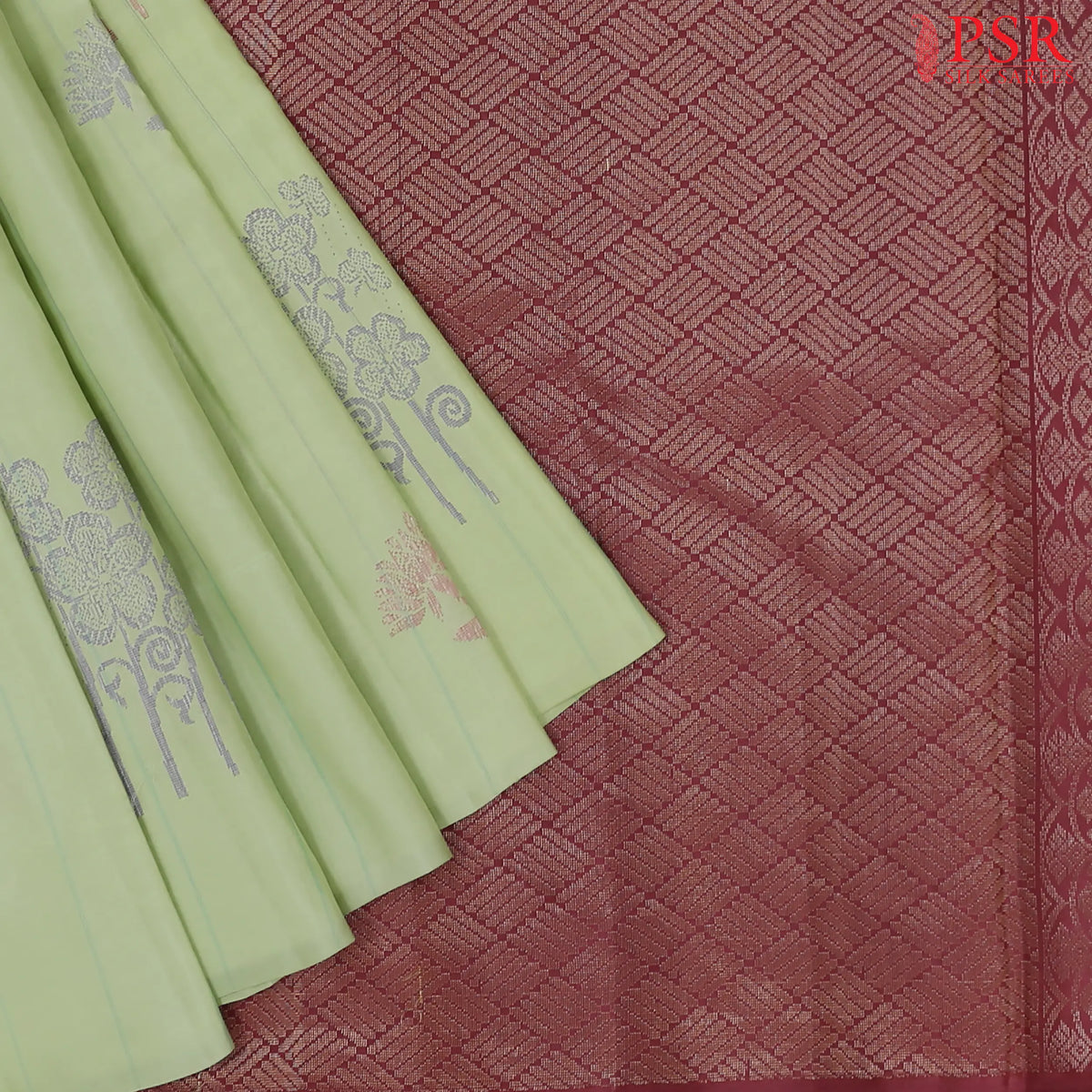 Pastel Pistachio Kanchipuram Silk Saree