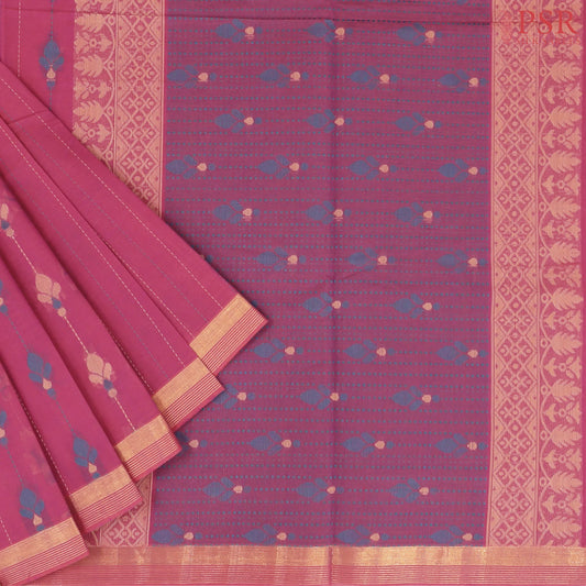 Dark Pink Kovai Cotton Saree