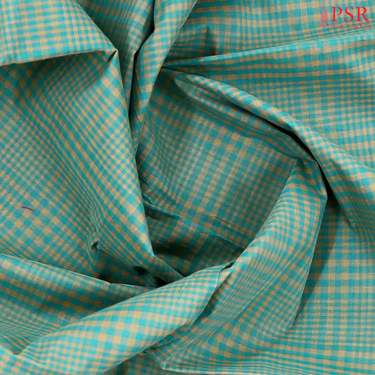 Sea Green & Tan Kovai Cotton Saree