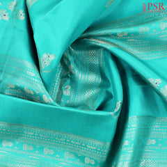 Turquoise Kanchipuram Silk Saree