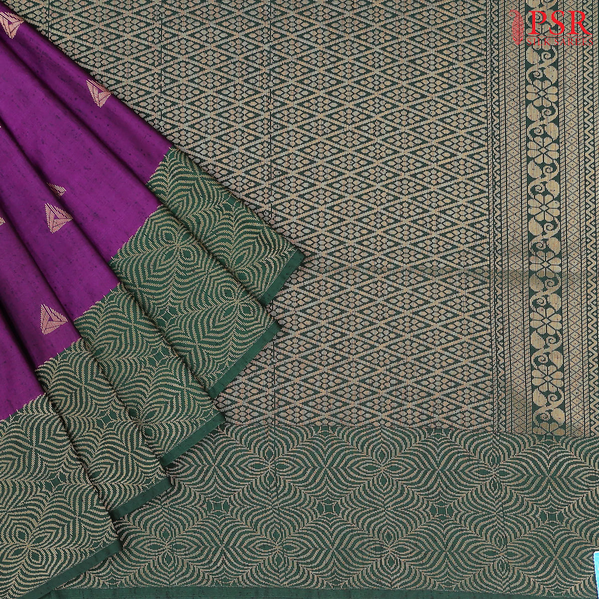 Vadamalli Purple Jute Art Silk Saree