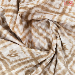 Off White Semi Patola Silk Cotton Saree