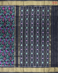 Black Pochampally Silk Ikat Saree