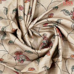 Parchment Beige Semi Dupion Saree