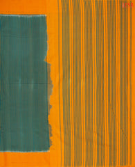 Pine Green & Orange Ikkat Cotton Saree