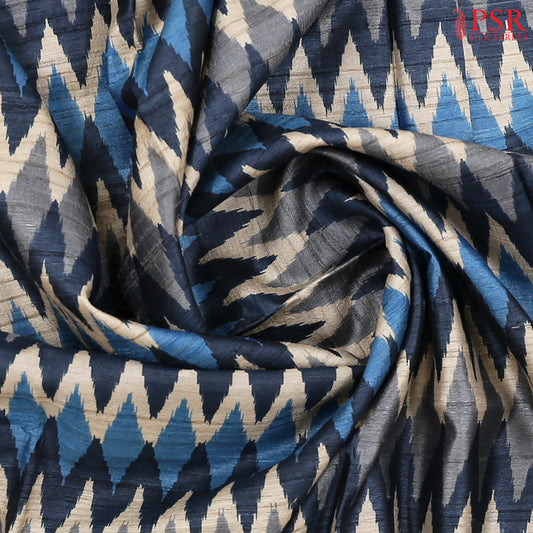 Beige Kadhi Tussar Silk Saree