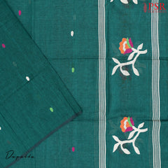 Dark Green Byloom Cotton Dress Material