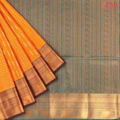Tangerine Orange Soft Art Silk Saree