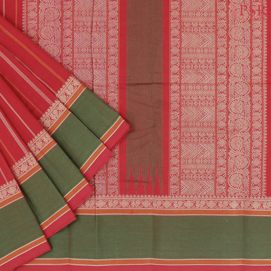 Red Kalakshetra Kovai Cotton Saree