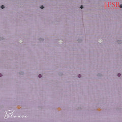 Lavender Ghicha Cotton Saree