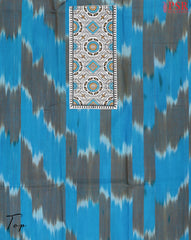 Blue & Grey Chirala Cotton Dress Material