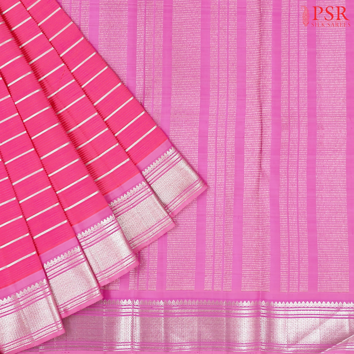 Barbie Pink Kanchipuram Silk Saree