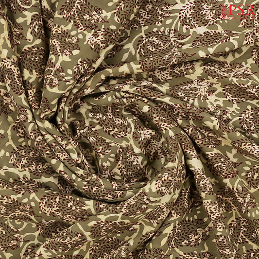 Olive Grey Modal Silk Saree