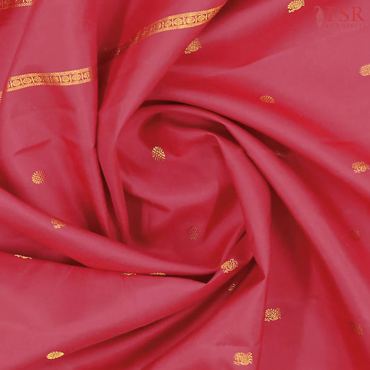 Ruby Red Nine Yards Half Fine Silk Saree