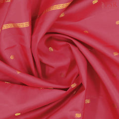 Ruby Red Nine Yards Half Fine Silk Saree