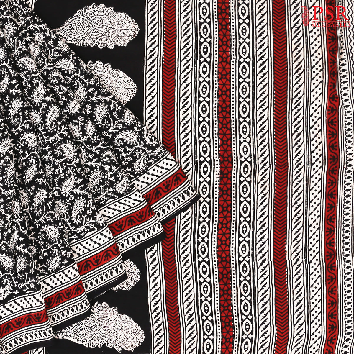 Black Modal Silk Saree