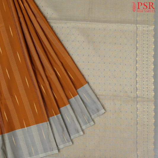 Dark Orange Soft Art Silk Saree