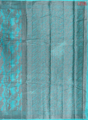 Viridian Blue Banaras Tussar Silk Saree