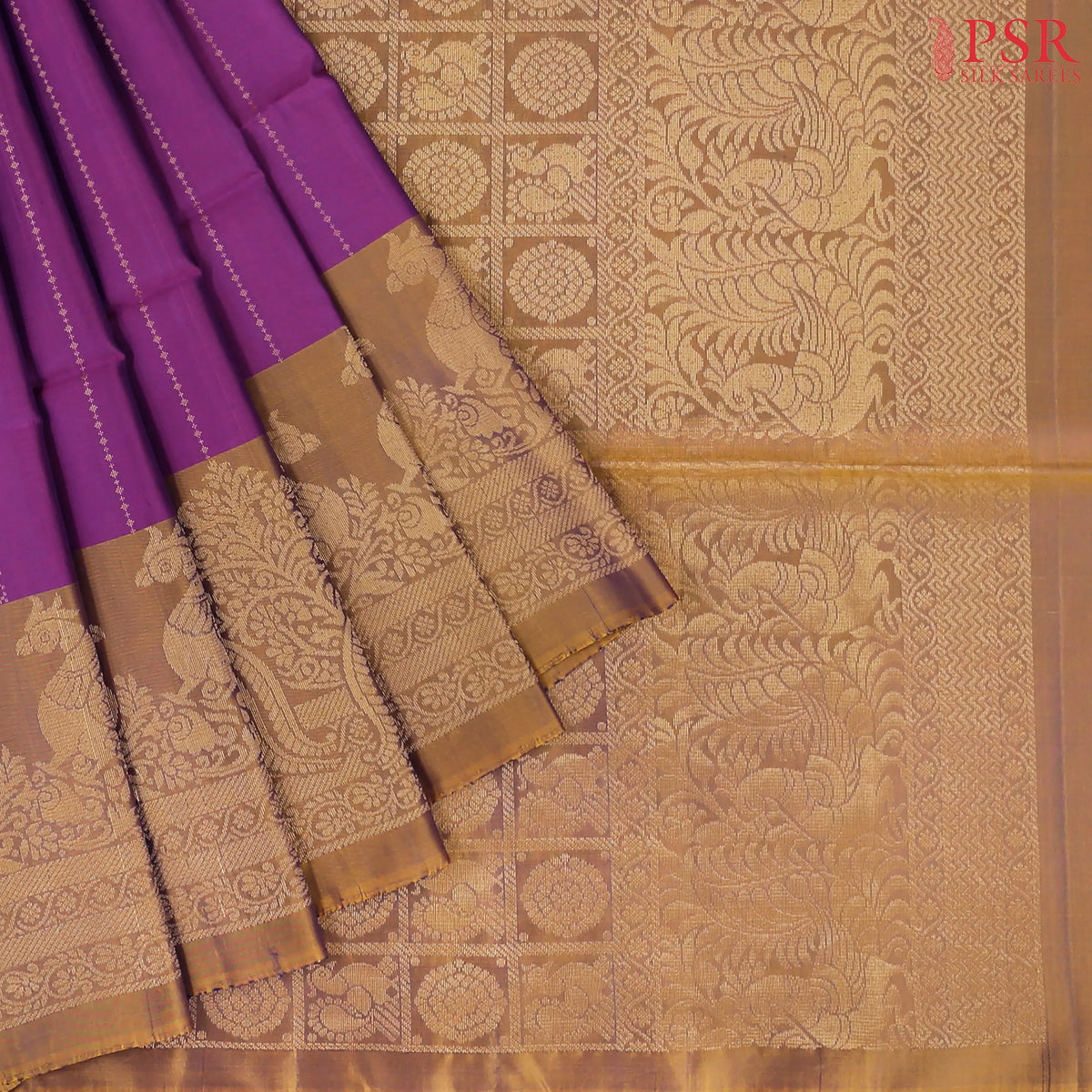 Mardi Gras Purple Soft Silk Mix Saree