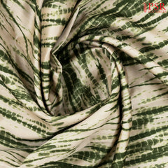 Beige & Olive Green Semi Dupion Embroidery Saree