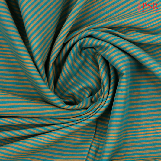 Pine Green & Orange Ikkat Cotton Saree