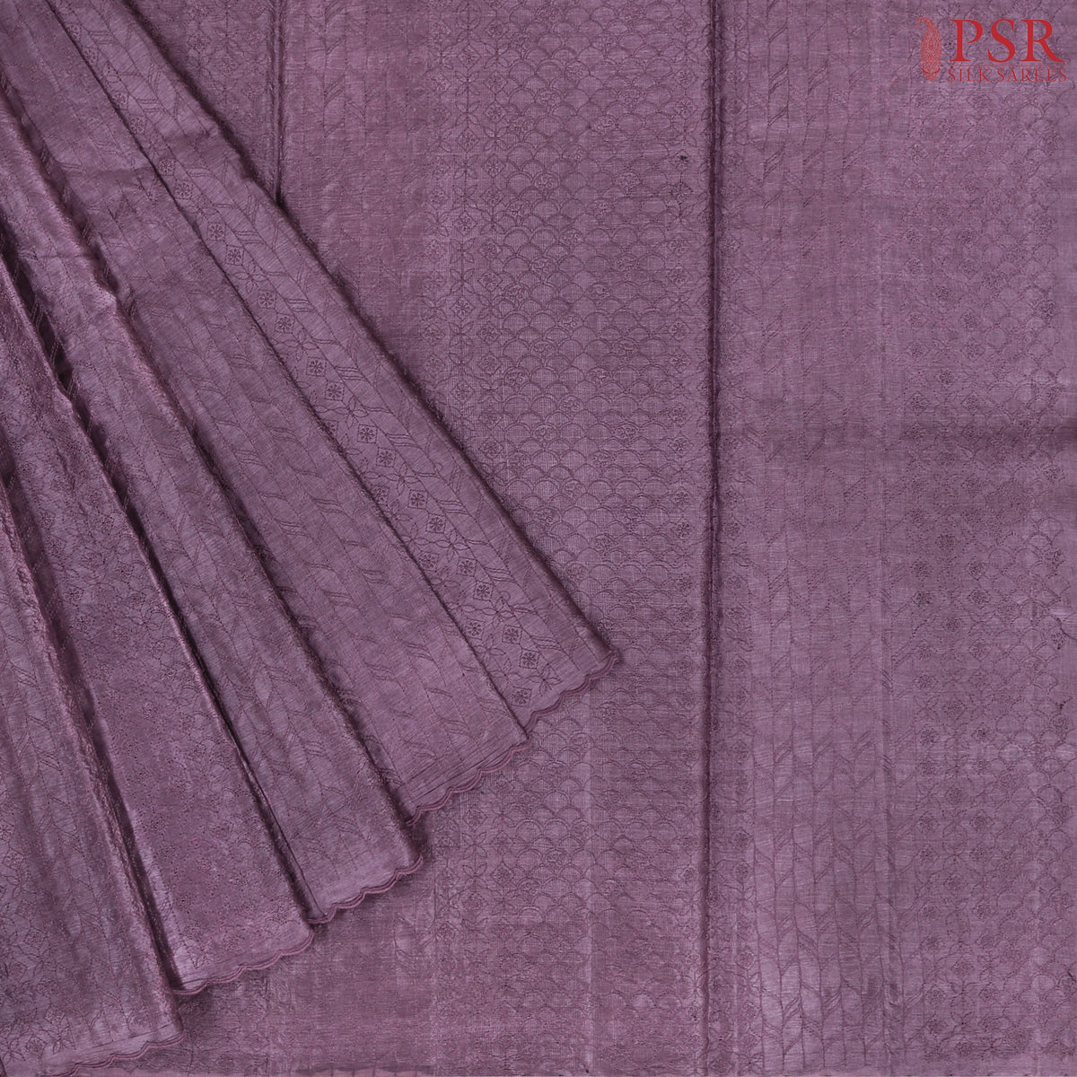 Twilight Lavender Banaras Tussar Silk Saree