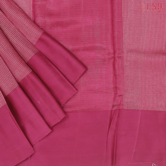 Magenta Pink Semi Chiniya Saree