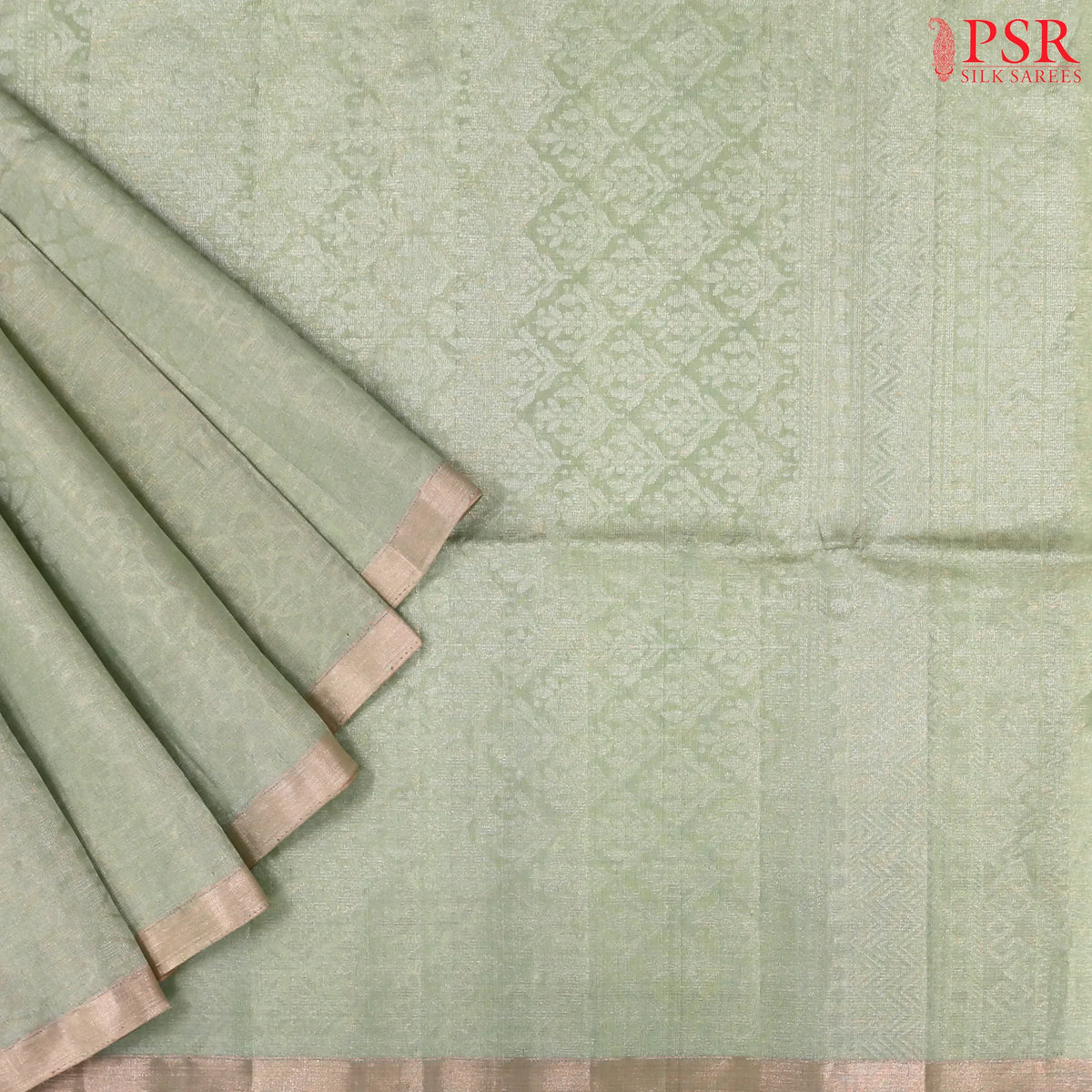 Tea Green Soft Tissue Silk Saree