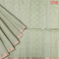 Tea Green Soft Tissue Silk Saree