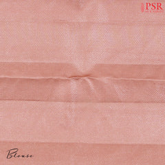 Silver & Flamingo Pink Kanchipuram Tissue Silk Saree