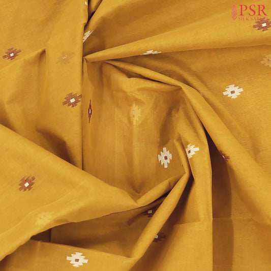 Mustard Bengal Cotton Saree