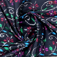 Black Pochampally Silk Ikat Saree