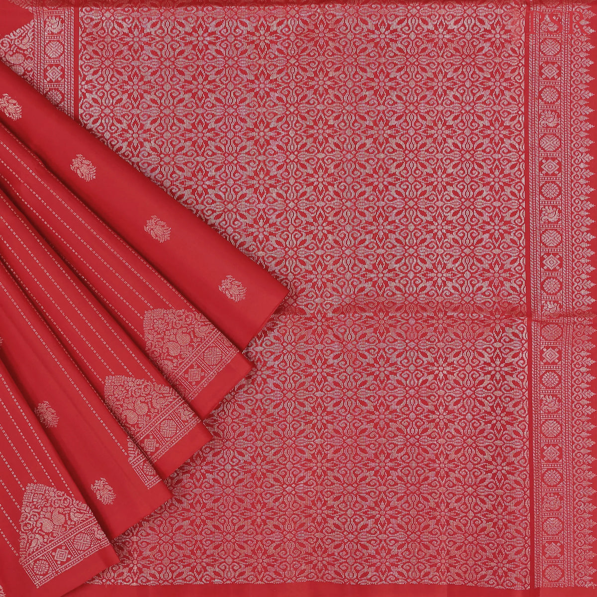 Turkey Red Soft Silk Saree