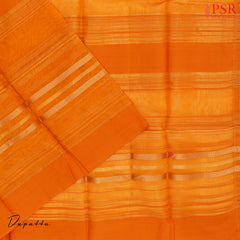 Orange Silk Cotton Dress Material