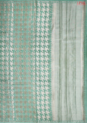 Aqua Pearl Banaras Silk Saree