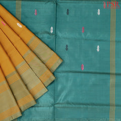 Mustard Yellow Vazhainaar Silk Saree