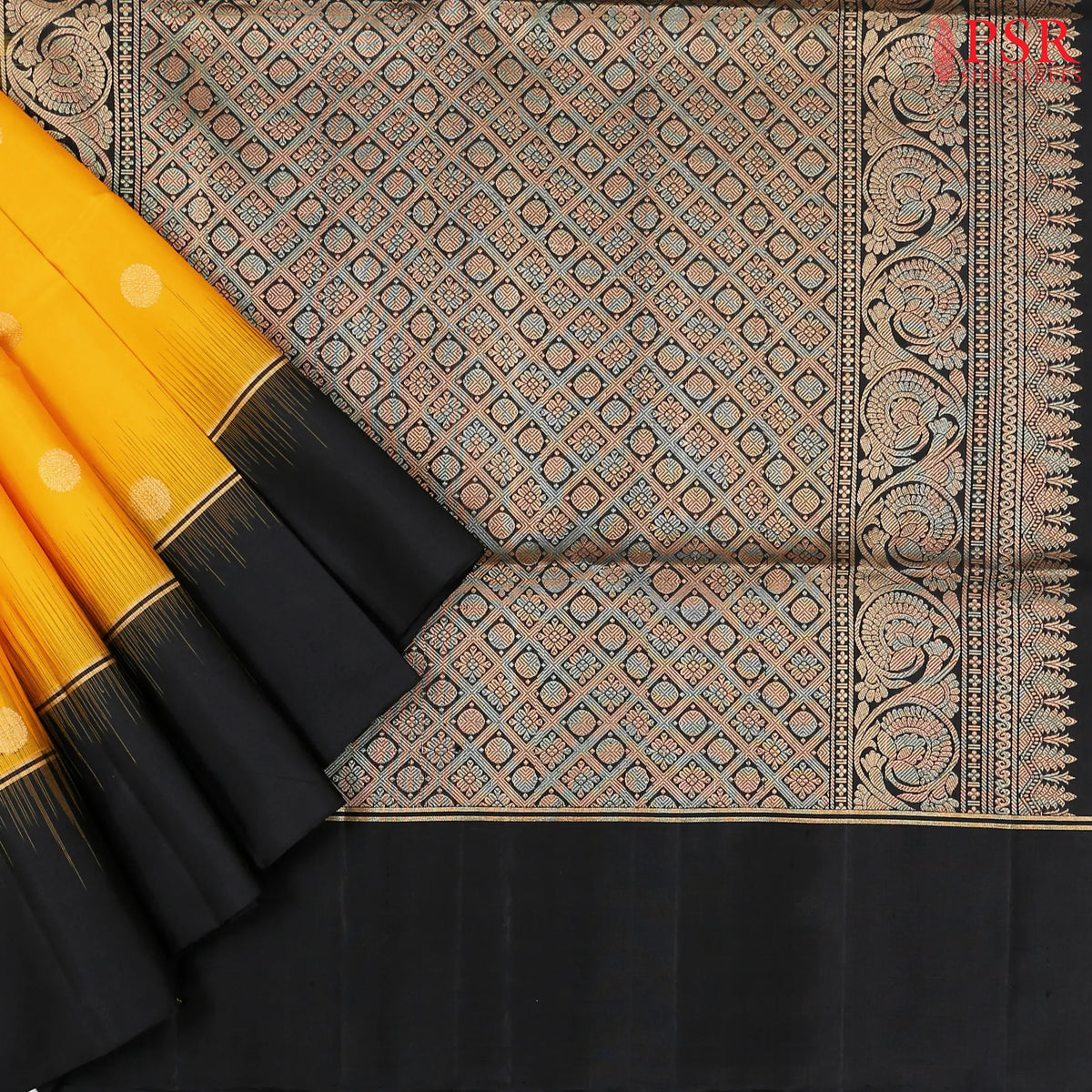 Golden Yellow Soft Silk Saree