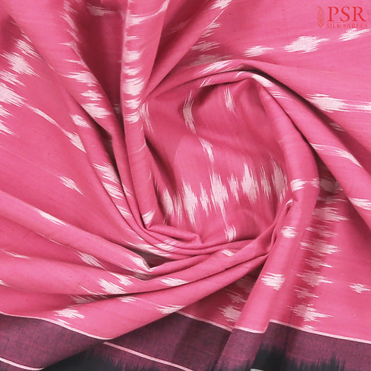 Pink Ikkat Cotton Saree